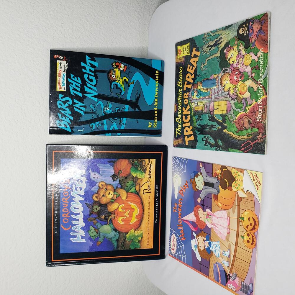Set of 4 Kids Retro Halloween Books Berenstain Bears, Strawberry Shortcake